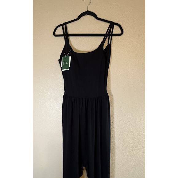 NWT Halara Size Large Pocket Harem Casual Jumpsuit-Easy Peezy Black Double Strap - Picture 6 of 13